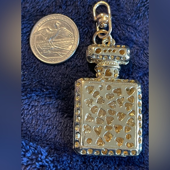 Crystal sparkly keychain NWOT bling perfume bottle miniature charm - Picture 3 of 3